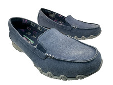 Skechers Bikers Hyphen Women's Slip On Comfort Loafer Shoes Navy UK 5 Eur 38