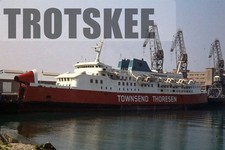 35mm Slide European Ferries Townsend Thoresen Steamer Ferry Viking Valiant 1982