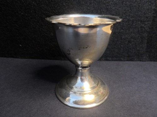 Silver plated vintage egg cup - silver,