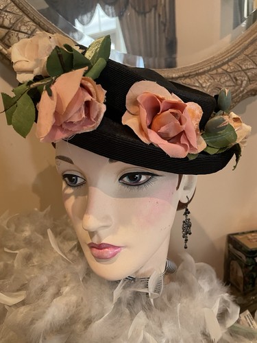 Vintage ladies straw - straw, boater