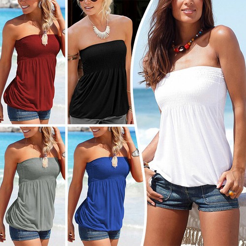 Sexy womens strapless - strapless, t-shirt