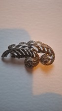925 Silver Marcasite Feather