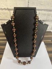 VINTAGE MURANO BANDED RED /