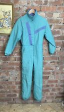 Retro Onsie Ski Gear Vintage Fancy Dress Ladies Green Purple Fun
