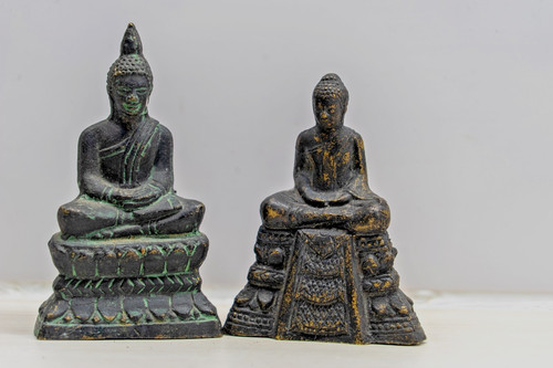 Antique two bronze - antique, buddha
