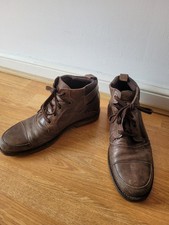 BERTIE mens Brown Leather Boots Size 10