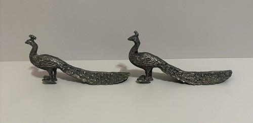 Pair vintage pewter - a,