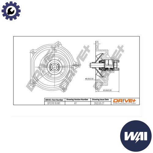 Water pump engine cooling - water,