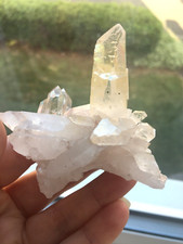 Pink Lemurian Quartz Crystal