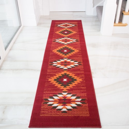 Long red kilim - red, runner
