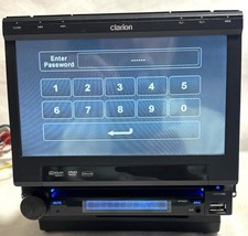 CLARION VZ409E DVD CD RADIO 7inch RETRACTABLE TOUCH SCREEN REQUIRE CODE