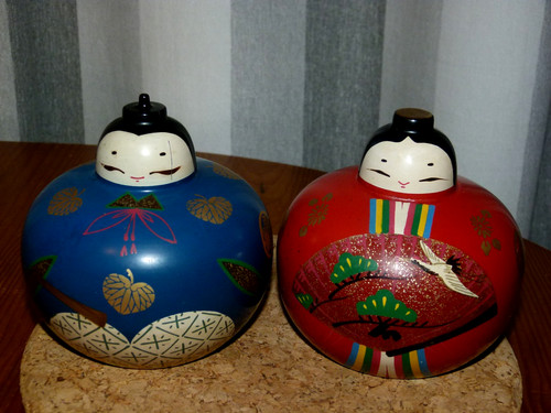 Japanese kishu bina dolls wood - dolls,