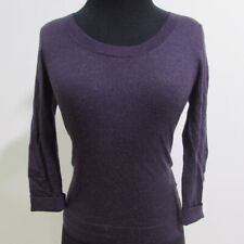JAEGER Womens Wool Blend Crew Neck Jumper Purple Chest 28/30 REF (Y01676)