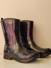 Muck Boots Womens Waterproof Wellington Boots 5 38 short pull on patent black