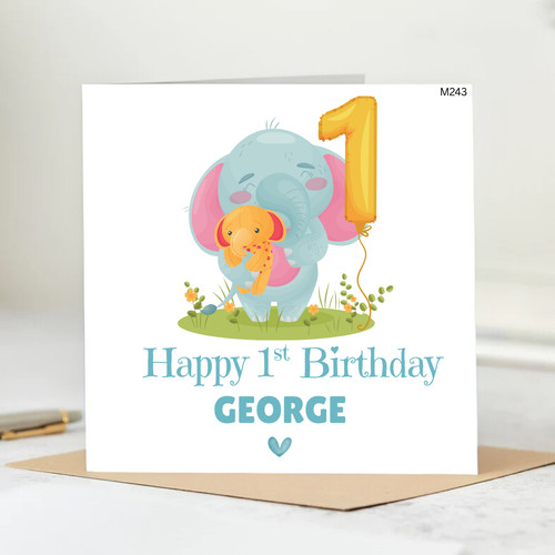 1st birthday card - 1st,