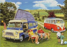 Bedford CA Debonair Volkswagen VW Camper van Blank Birthday Fathers Day Card