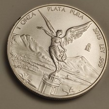 Mexico 2015 1 Onza 1 Oz Libertad .999 fine Silver Bullion Coin Mexican Mint