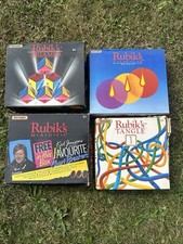 Vintage Rubik's Bundle - Magic Clock Triamid And  Tangle puzzle Brain Teaser