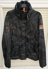 Mens XXL / 2XL Superdry Khaki And Orange Hooded Windcheater Coat. Excellent Cond