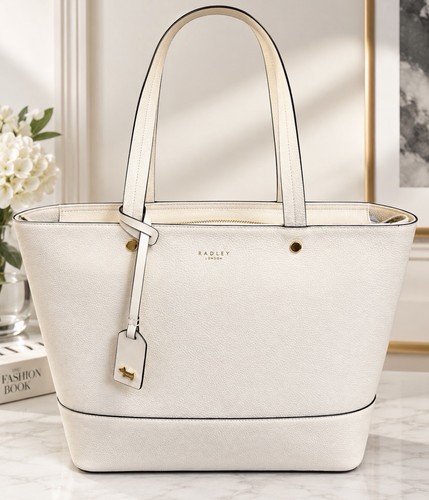 Radley chalk leather handbag - chalk,