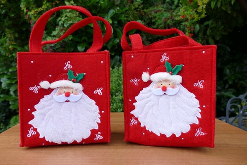 Heaven sends red felt - sends, santa