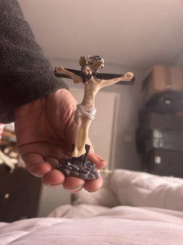 Small wooden crucifix - wooden,