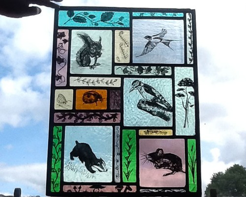 Large stained glass panel - large,