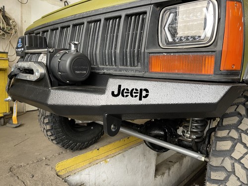 Front steel bumper with place - steel,