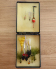 Vintage Box Of Fishing Flies 13 Total