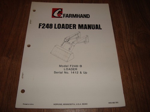 Farmhand model f248 - farmhand, loader