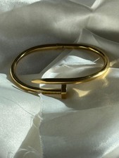 Beautiful Gold 18ct Bangle Bracelet Premium Hypoallergenic Free Ship A*