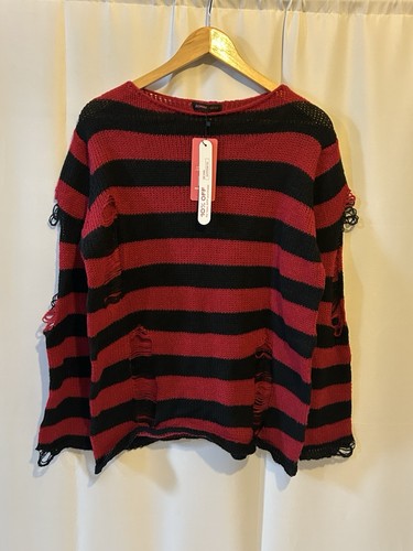 Romwe distressed striped