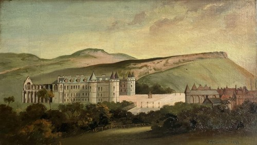 Antique oil painting holyrood - painting,