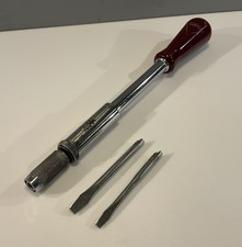 VINTAGE STANLEY YANKEE No 130 B SPIRAL RATCHET SCREWDRIVER WITH 2 BITS