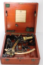 F Antique/Vintage Boxed Sextant H. Hughes & Son Ltd No 14049 Dated 1923