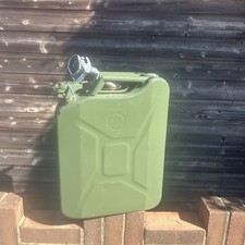 20 Ltr Metal Fuel Jerry Can Storage Container + Flexible Fuel Spout Pourer