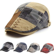 Mens Cotton Buckle Adjustable Cabbie Gatsby Hats Flat Caps Newsboy Cap Beret Hat