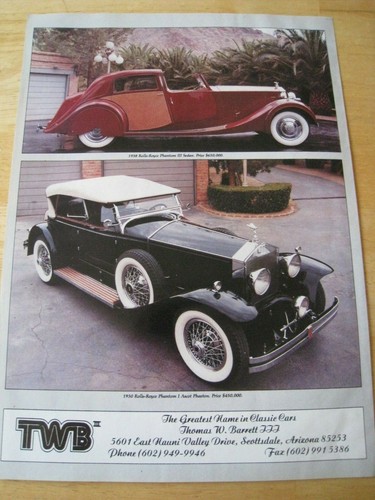 Twb classic cars - classic, rolls-royce