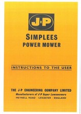 JP Mower Simplees Operators