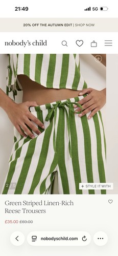 Bnwot nobody child linen - child,