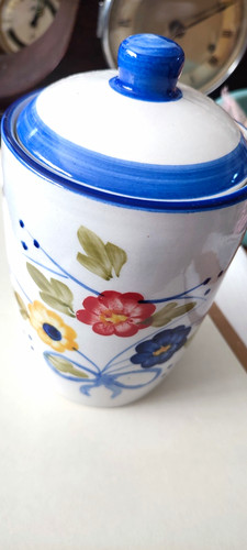 Vintage floral lidded storage - vintage,
