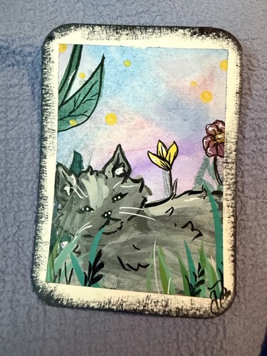 Aceo spring cat - cat,