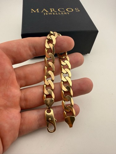 9ct gold curb bracelet - curb,
