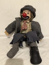 Vintage Collectible Hobo Clown Doll Porceline Dolls 23’’