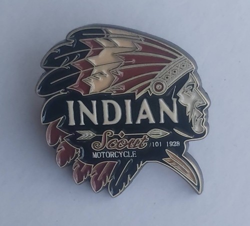 Indian scout metal enamel pin - metal,