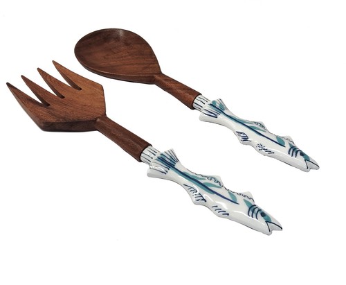 Fish salad server set - fish,