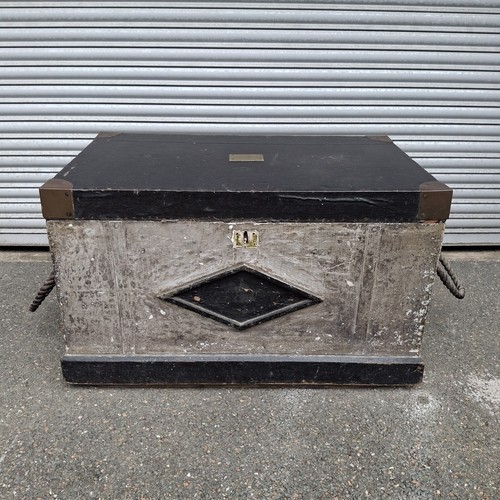 Antique wooden trunk chest - antique,