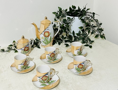 Vintage hand painted coffee - hand,