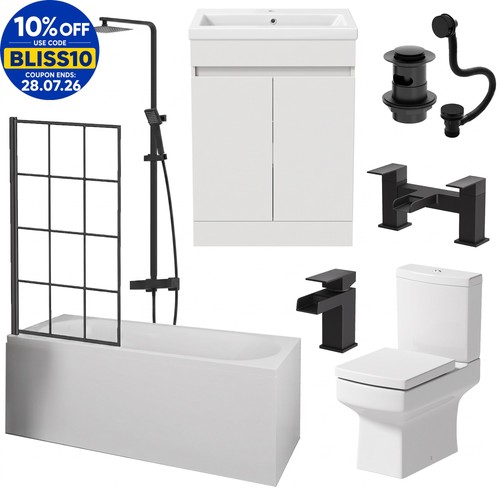 Complete bathroom suite black - complete,