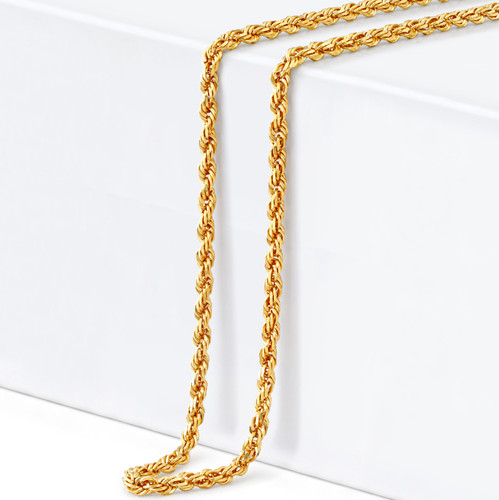 Gold rope chain 22 - gold,